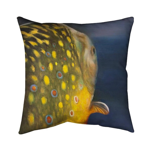 Fondo 26 x 26 in. Golden Trout Fish-Double Sided Print Indoor Pillow - FO2775154