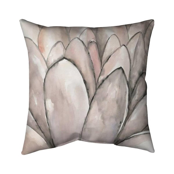 Fondo 26 x 26 in. Blush Pink Flower-Double Sided Print Indoor Pillow - FO2795849