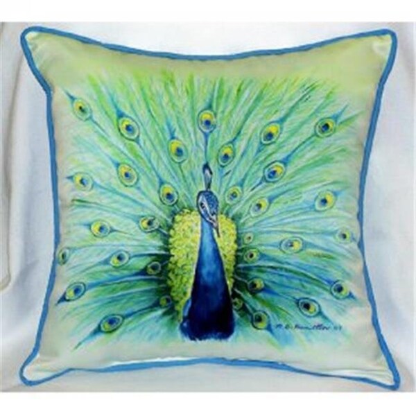Betsy Drake Betsy Drake ZP758 Peacock Throw Pillow; 22 x 22 in. - ZP758