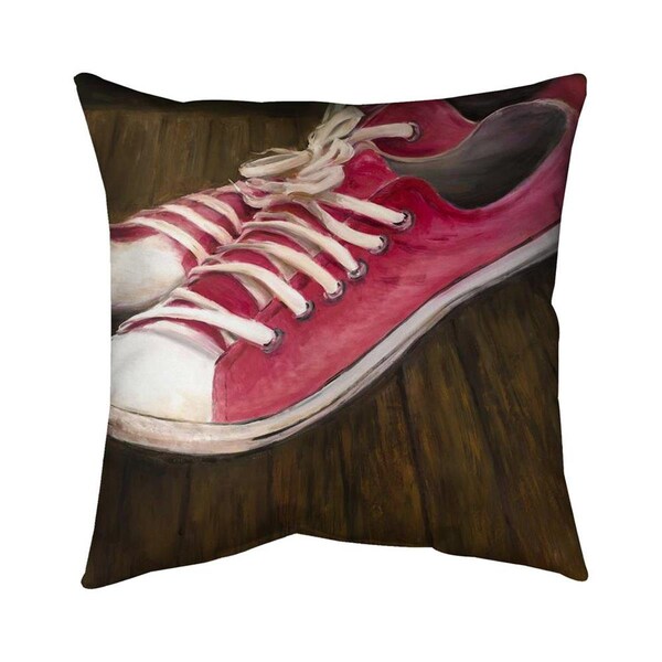Fondo 20 x 20 in. Pink Sneakers-Double Sided Print Indoor Pillow - FO2772181