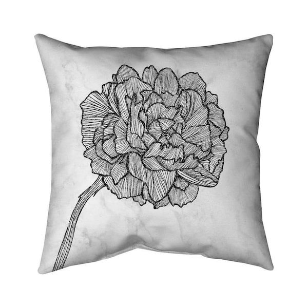 Fondo 20 x 20 in. Bright Peony-Double Sided Print Indoor Pillow - FO2791518