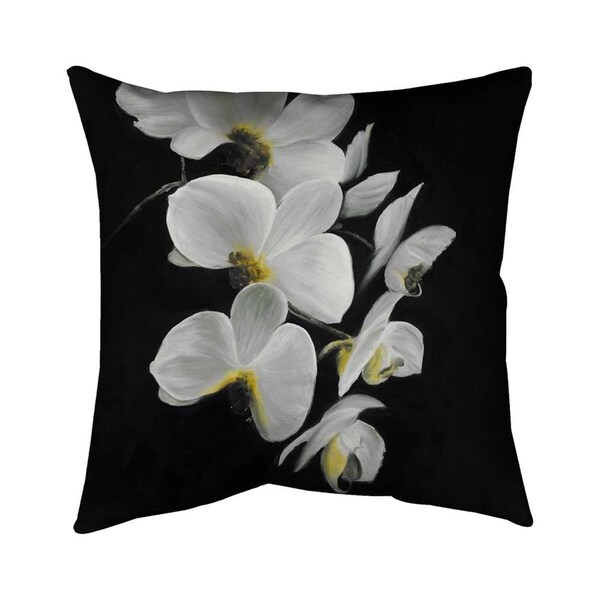 Fondo 26 x 26 in. Beautiful Orchids-Double Sided Print Indoor Pillow - FO2792911