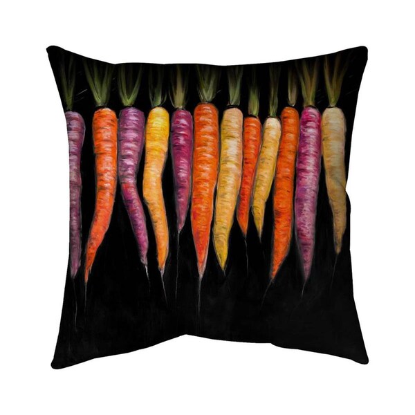 Fondo 26 x 26 in. Carrots Varieties-Double Sided Print Indoor Pillow - FO2779406