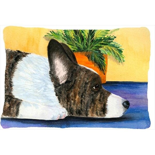 Carolines Treasures Carolines Treasures SS8190PW1216 12 x 16 in. Corgi Decorative Indoor & Outdoor Fabric Pillow - SS8190PW1216