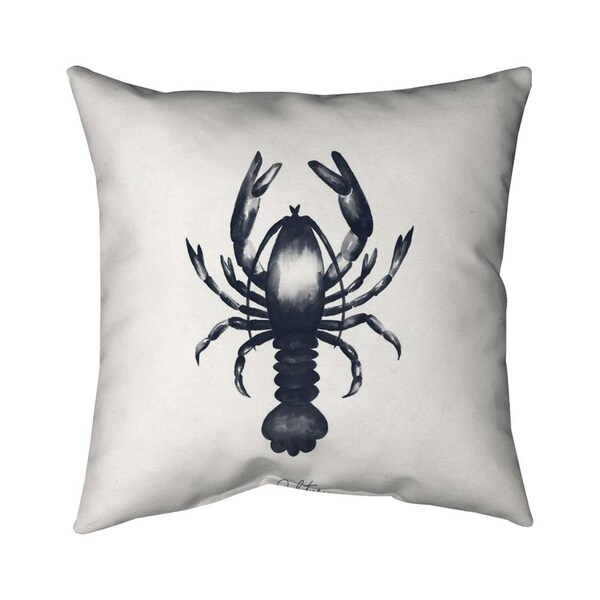 Fondo 26 x 26 in. Blue Lobster-Double Sided Print Indoor Pillow - FO2793251