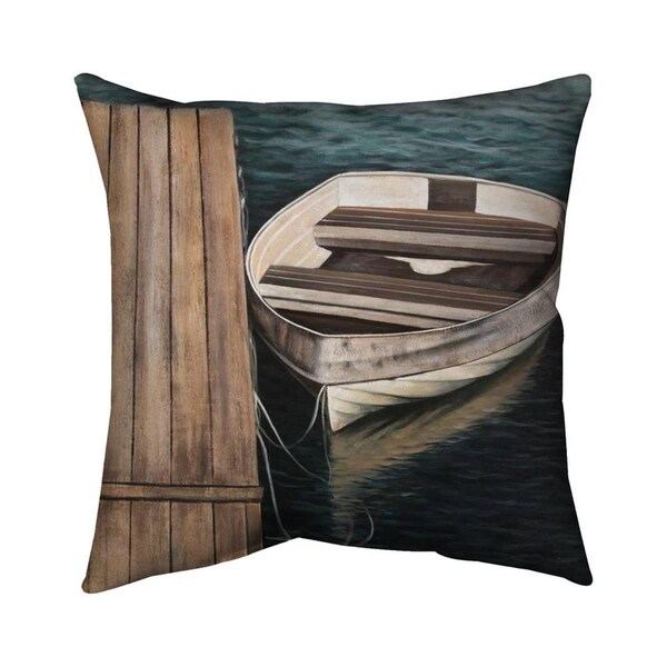 Begin Home Decor 20 x 20 in. Rowboats-Double Sided Print Indoor Pillow - 5541-2020-CO104