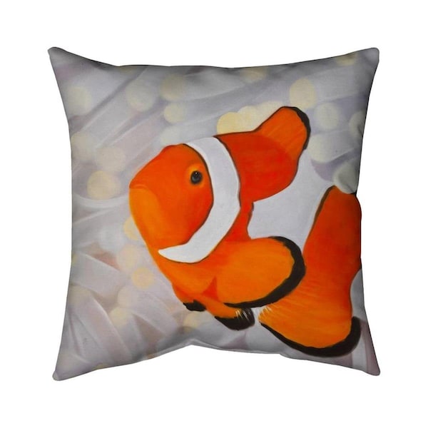 Begin Home Decor 20 x 20 in. Clownfish-Double Sided Print Indoor Pillow - 5541-2020-AN377