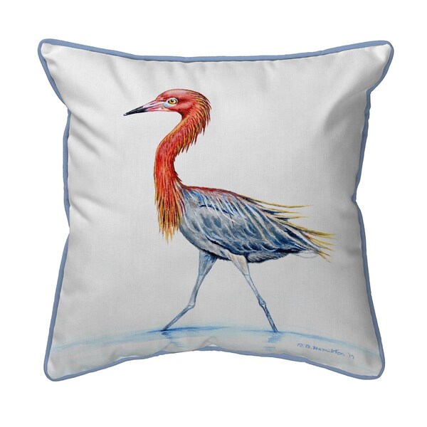 Betsy Drake 16 x 20 in. Reddish Egret Large Pillow - HJ820