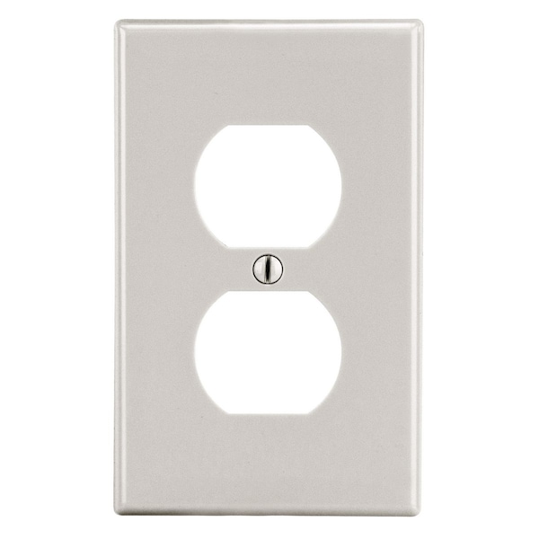 Hubbell Wiring Device-Kellems Wallplate, 1-Gang, 1) Duplex, Light Almond - P8LA