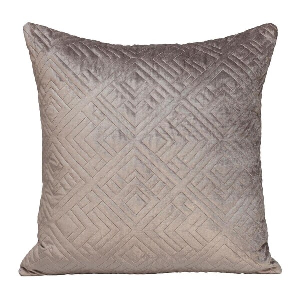 Palacedesigns Quilted Taupe Decorative Throw Pillow - PA3664130