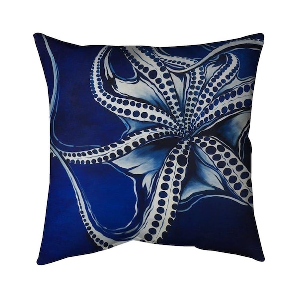 Begin Home Decor 26 x 26 in. Dancing Octopus-Double Sided Print Indoor Pillow - 5541-2626-AN336