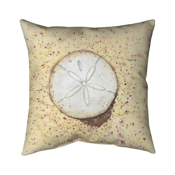 Begin Home Decor 26 x 26 in. Sand-Dollar-Double Sided Print Indoor Pillow - 5541-2626-CO140