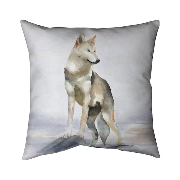 Fondo 20 x 20 in. Wolf-Double Sided Print Indoor Pillow - FO2773606