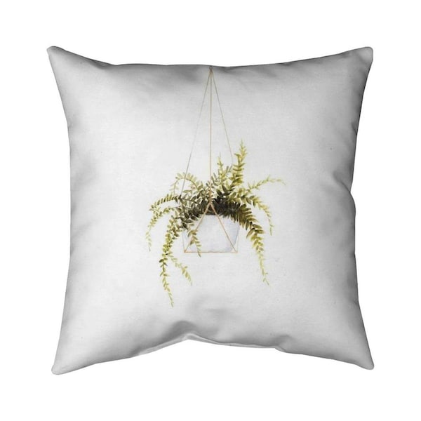 Begin Home Decor 20 x 20 in. Suspended Fern-Double Sided Print Indoor Pillow - 5541-2020-FL307