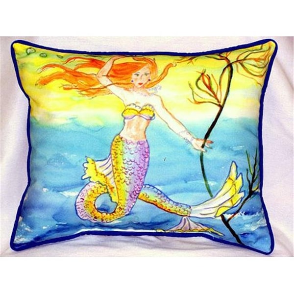 Betsy Drake Betsy Drake HJ373 Betsys Mermaid Large Pillow 15 x 22 - HJ373