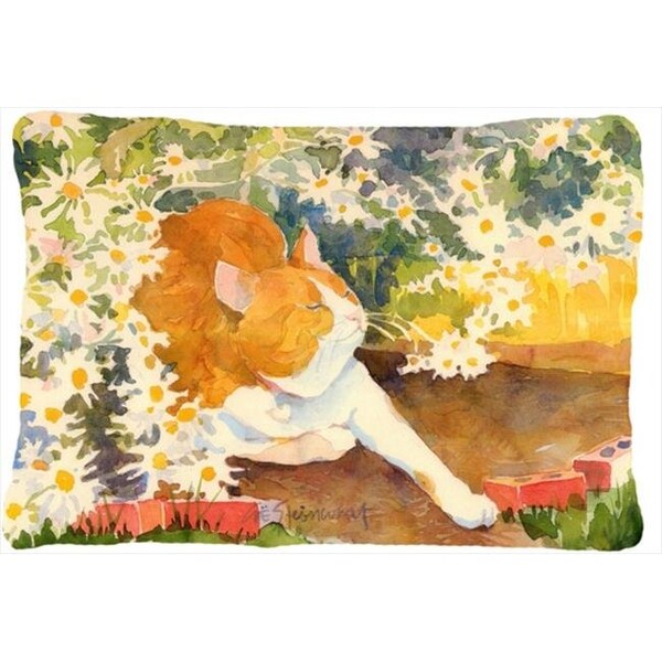 Carolines Treasures Carolines Treasures 6030PW1216 Cat Indoor & Outdoor Decorative Fabric Pillow - 12 x 16 in. - 6030PW1216