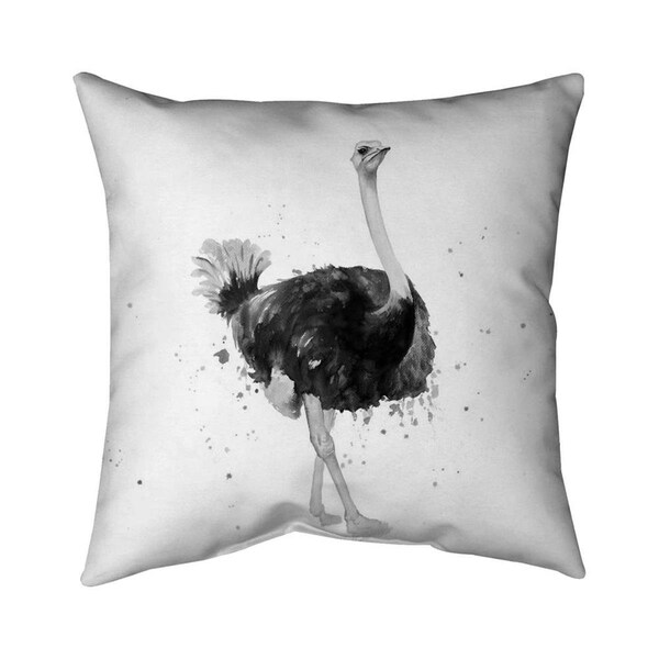 Fondo 20 x 20 in. Proud Ostrich-Double Sided Print Indoor Pillow - FO2772144