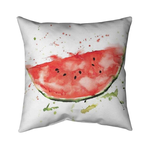 Fondo 20 x 20 in. Watermelon Slice-Double Sided Print Indoor Pillow - FO2773529