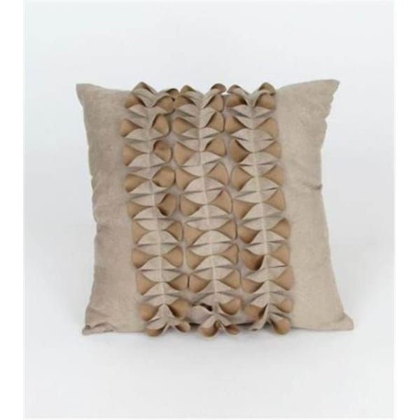 Wayborn Home Furnishing WaybornHomeFurnishings 11062 Raised Pattern Decorative Pillow - Beige - 11062
