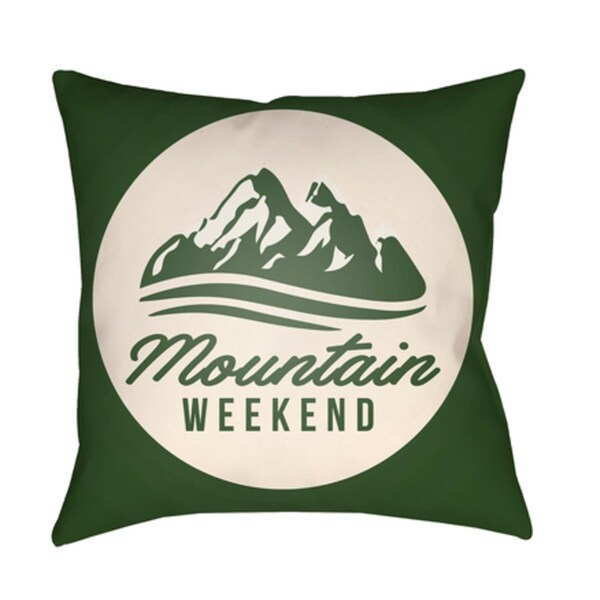 Artistic Weavers Lodge Cabin Alp Poly Filled Pillow - Dark Green & Beige - 20 x 20 in. - LGCB2054-2020