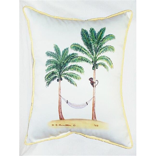 Betsy Drake Betsy Drake HJ085 Palm Trees & Monkey Art Only Pillow 15"x22" - HJ085