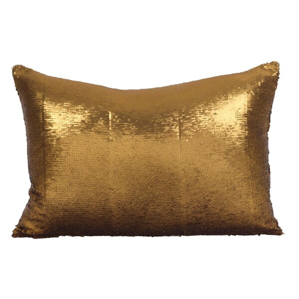 Rlm Distribution SARO  16 x 24 in. Rectangle Sirun Sequin Mermaid Design Down Filled Throw Pillow  Copper - HO2657598