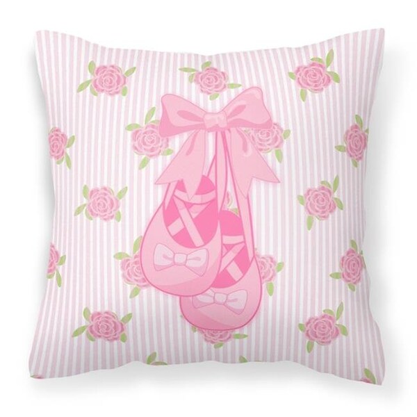 Carolines Treasures Carolines Treasures BB5157PW1818 Ballerina Ballet Shoes Fabric Decorative Pillow - 18 x 3 x 18 in. - BB5157PW1818