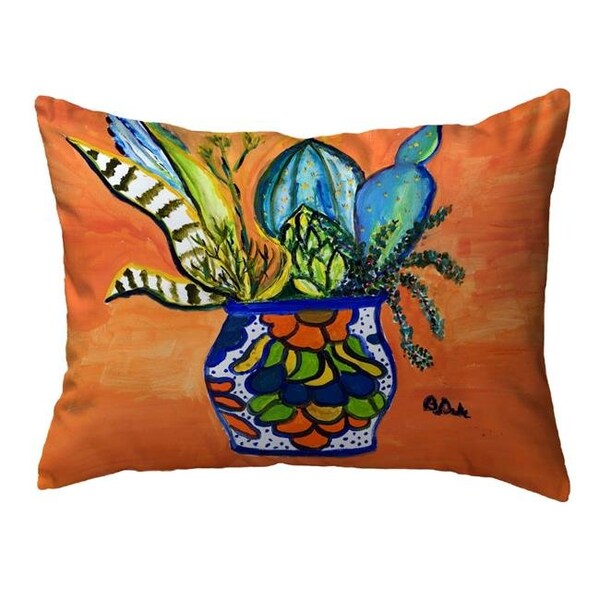 Betsy Drake Betsy Drake NC1187 16 x 20 in. Cactus in Pot Noncorded Pillow; Large - NC1187