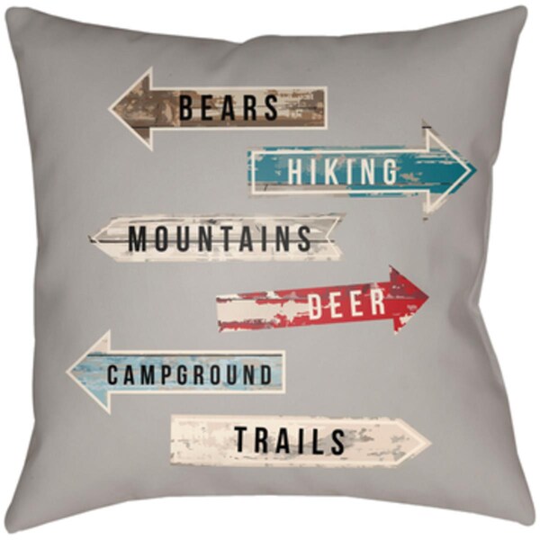 Artistic Weavers Lodge Cabin Compass Poly Filled Pillow - 16 x 16 in. - LGCB2067-1616
