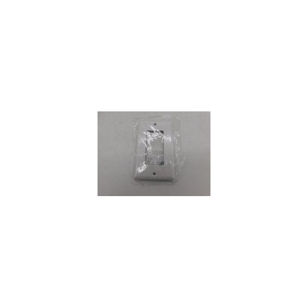Eaton Wiring Devices SCREWLESS WALLPLATE, SCREWLESS, WHITE, DECORATOR CUTOUT, POLYCARBONATE, SINGLE- GANG, MID-SIZE - PJS26W