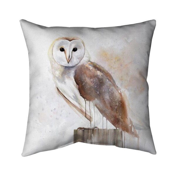 Begin Home Decor 20 x 20 in. Barn Owl-Double Sided Print Indoor Pillow - 5541-2020-AN386