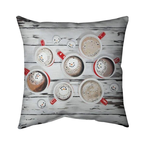 Begin Home Decor 26 x 26 in. Holiday Hot Chocolate-Double Sided Print Indoor Pillow - 5541-2626-HO25