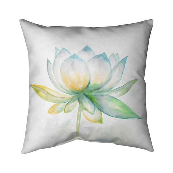 Begin Home Decor 20 x 20 in. Lotus Flower-Double Sided Print Indoor Pillow - 5541-2020-FL183