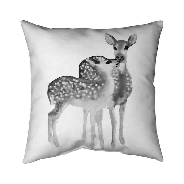 Begin Home Decor 20 x 20 in. Fawns Love-Double Sided Print Indoor Pillow - 5541-2020-AN454-1