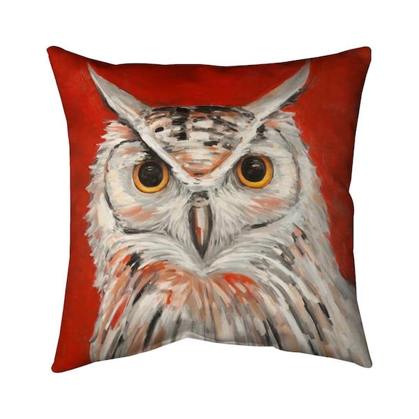 Fondo 26 x 26 in. Colorful Eagle Owl-Double Sided Print Indoor Pillow - FO2795400