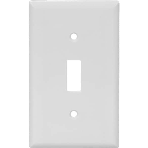 Eaton Wiring Devices Wallplate, 412 in L, 234 in W, 1 Gang, Nylon, White, HighGloss - 5134W