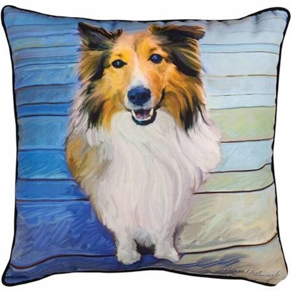 Manual Woodworkers & Weavers Manual Woodworkers & Weavers SLSEHV 18 in. Sheltie the Eyes have it Portrait Pillow - SLSEHV