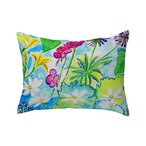 Betsy Drake 16 x 20 in. Wild Garden No Cord Pillow - NC826