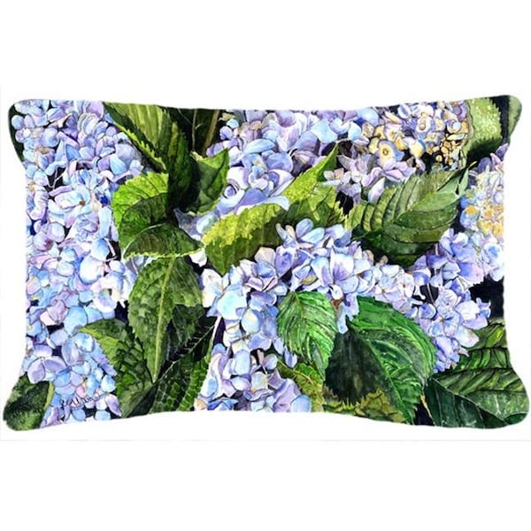 Carolines Treasures Carolines Treasures 8730PW1216 Hydrangea Indoor & Outdoor Fabric Decorative Pillow - 8730PW1216