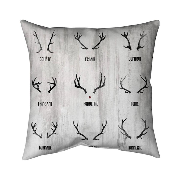 Fondo 20 x 20 in. Santa Claus Reindeer-Double Sided Print Indoor Pillow - FO3342264