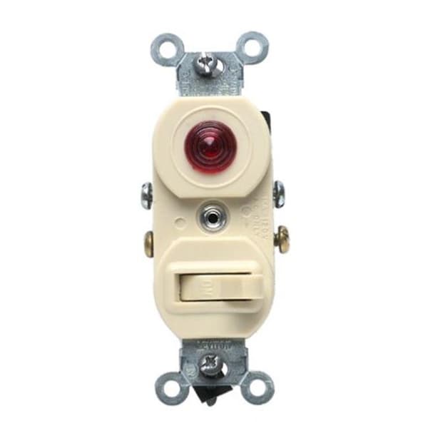 Leviton Leviton Mfg Switch And Pilot Lighted Wh S04-05226-0WS - 7017882