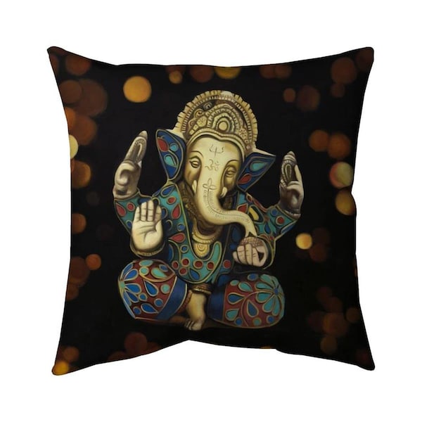 Begin Home Decor 26 x 26 in. Ganesh-Double Sided Print Indoor Pillow - 5541-2626-RE3