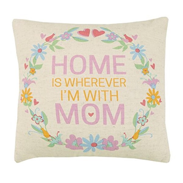 Puesta En Escena 12 x 12 in. Home is Wherever ImMom Throw Pillow - PU3686174