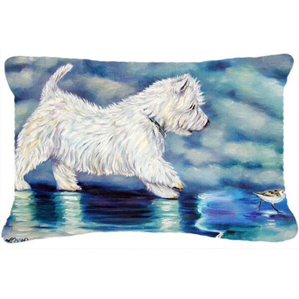 Carolines Treasures Misty Westie Fabric Decorative Pillow - CA77707