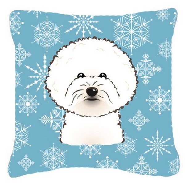 Micasa Snowflake Bichon Frise Fabric Decorative Pillow - MI760470