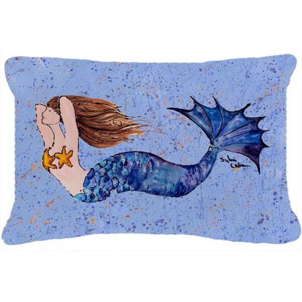 Carolines Treasures Carolines Treasures 8337PW1216 Mermaid Indoor & Outdoor Fabric Decorative Pillow - 8337PW1216