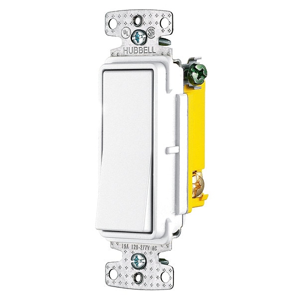 Zoro Select Wall Switch, White, 3-Way Type, 1 to 2 HP - RSD315W