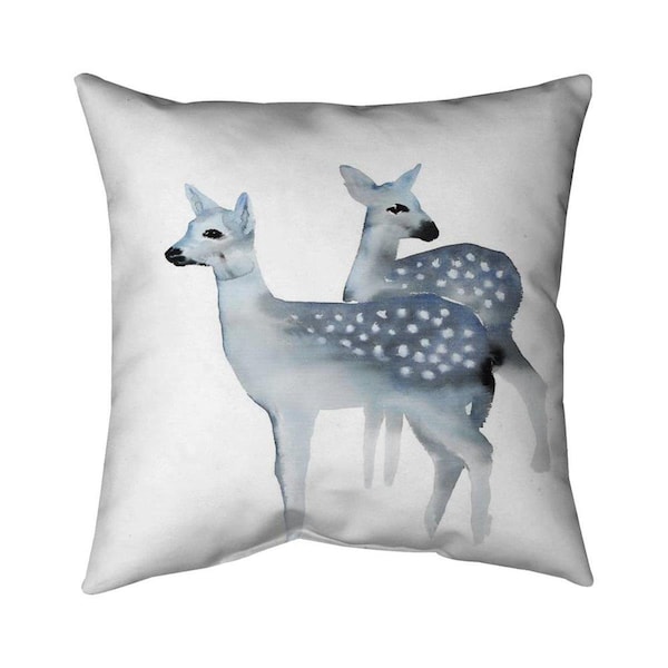 Fondo 26 x 26 in. Blue Fawns-Double Sided Print Indoor Pillow - FO2792899