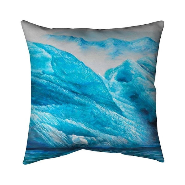 Begin Home Decor 20 x 20 in. Icebergs-Double Sided Print Indoor Pillow - 5541-2020-LA91