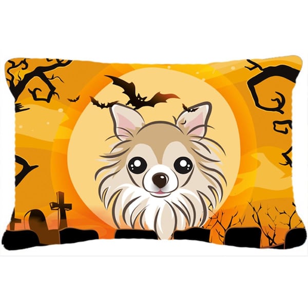 Carolines Treasures Halloween Chihuahua Fabric Decorative Pillow - BB1809PW1216